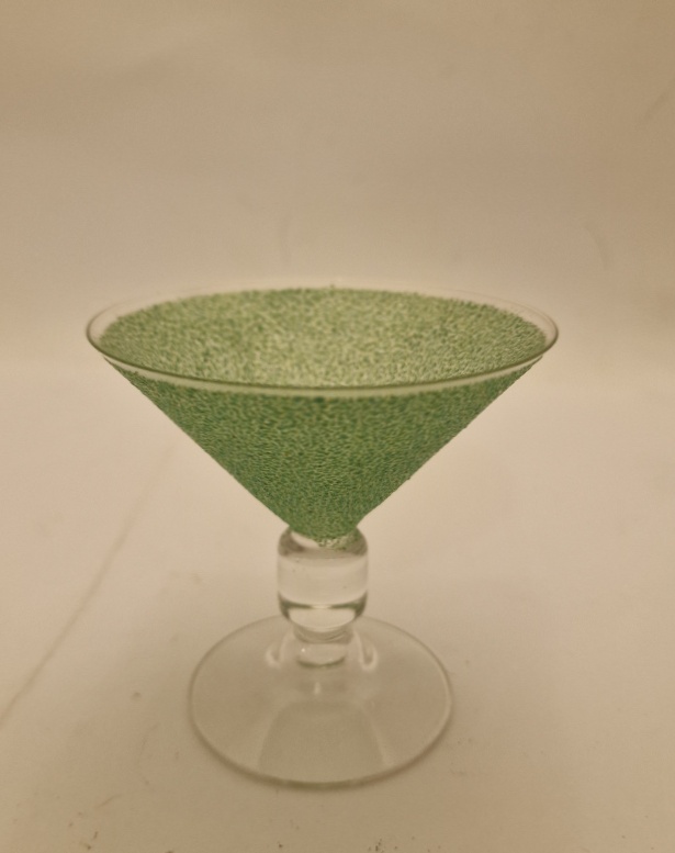 Martini/liquor glass frosted green