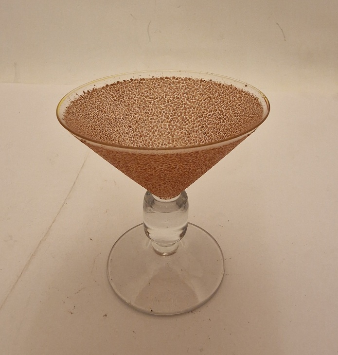Martini/liquor glass frosted rose