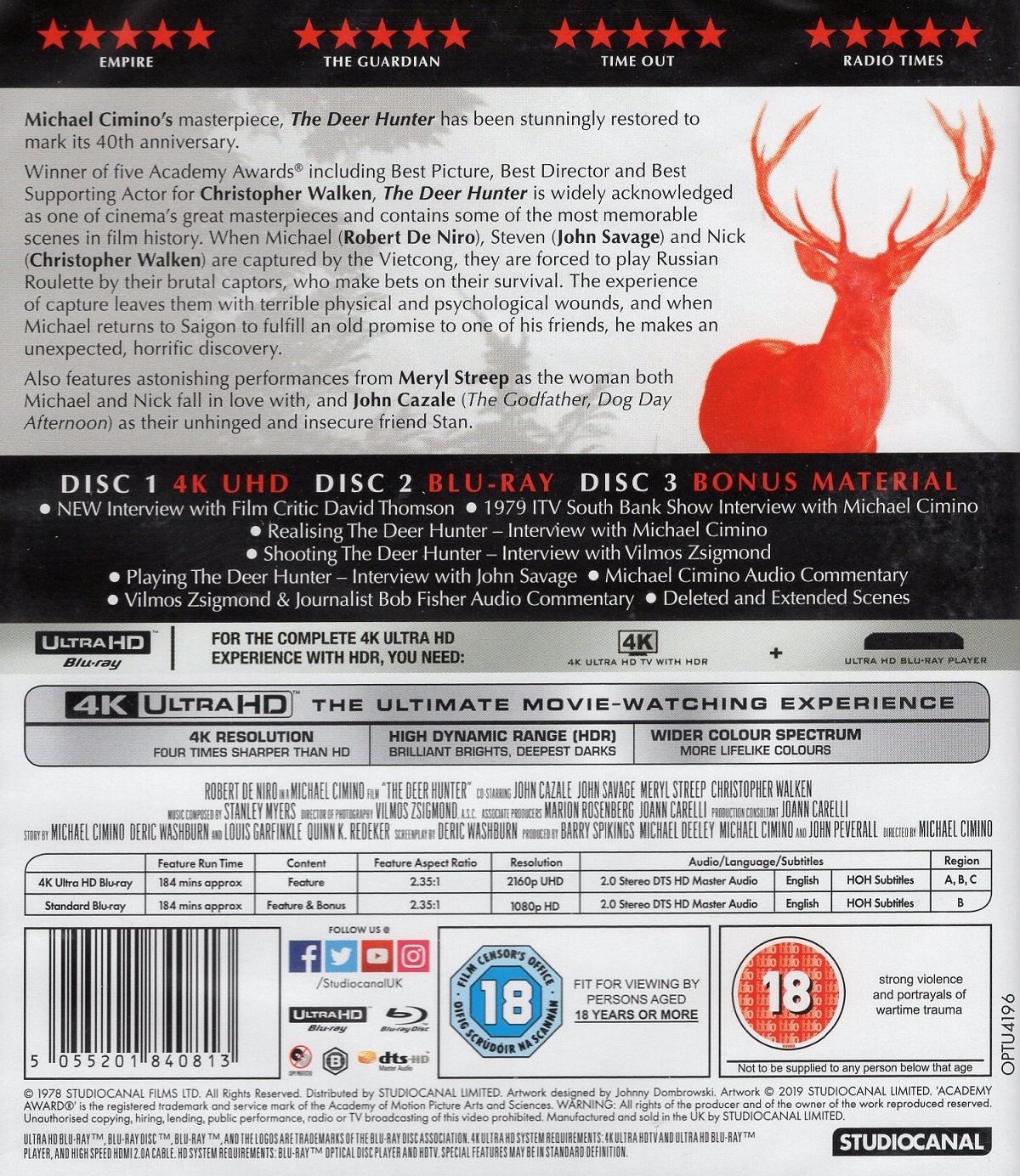Deer Hunter (ej svensk text) (4K Ultra HD + Blu-ray) - 2