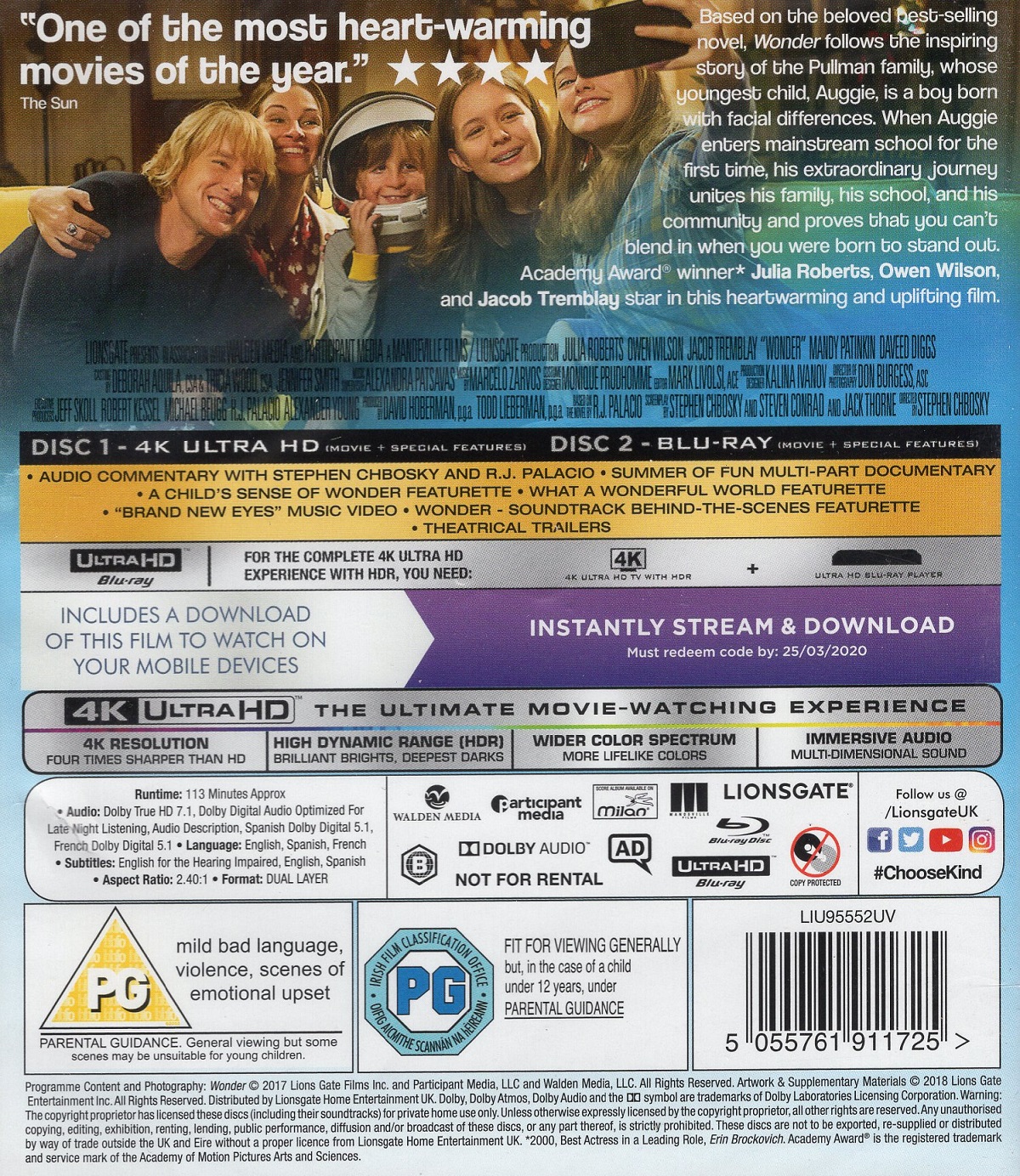 Wonder (ej svensk text) (4K Ultra HD + Blu-ray) - 2