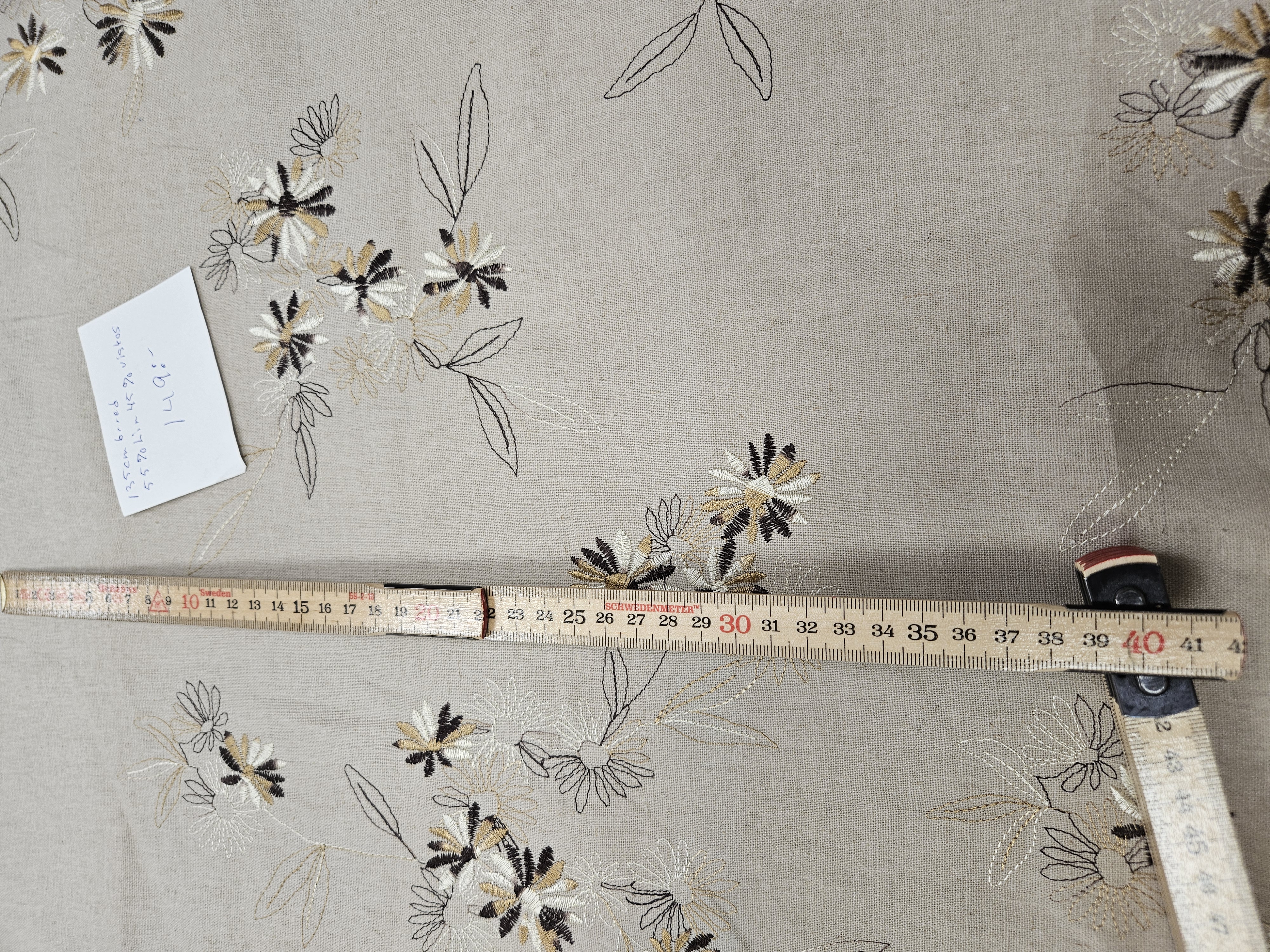 naturfärga botter med broderade blommor - 2