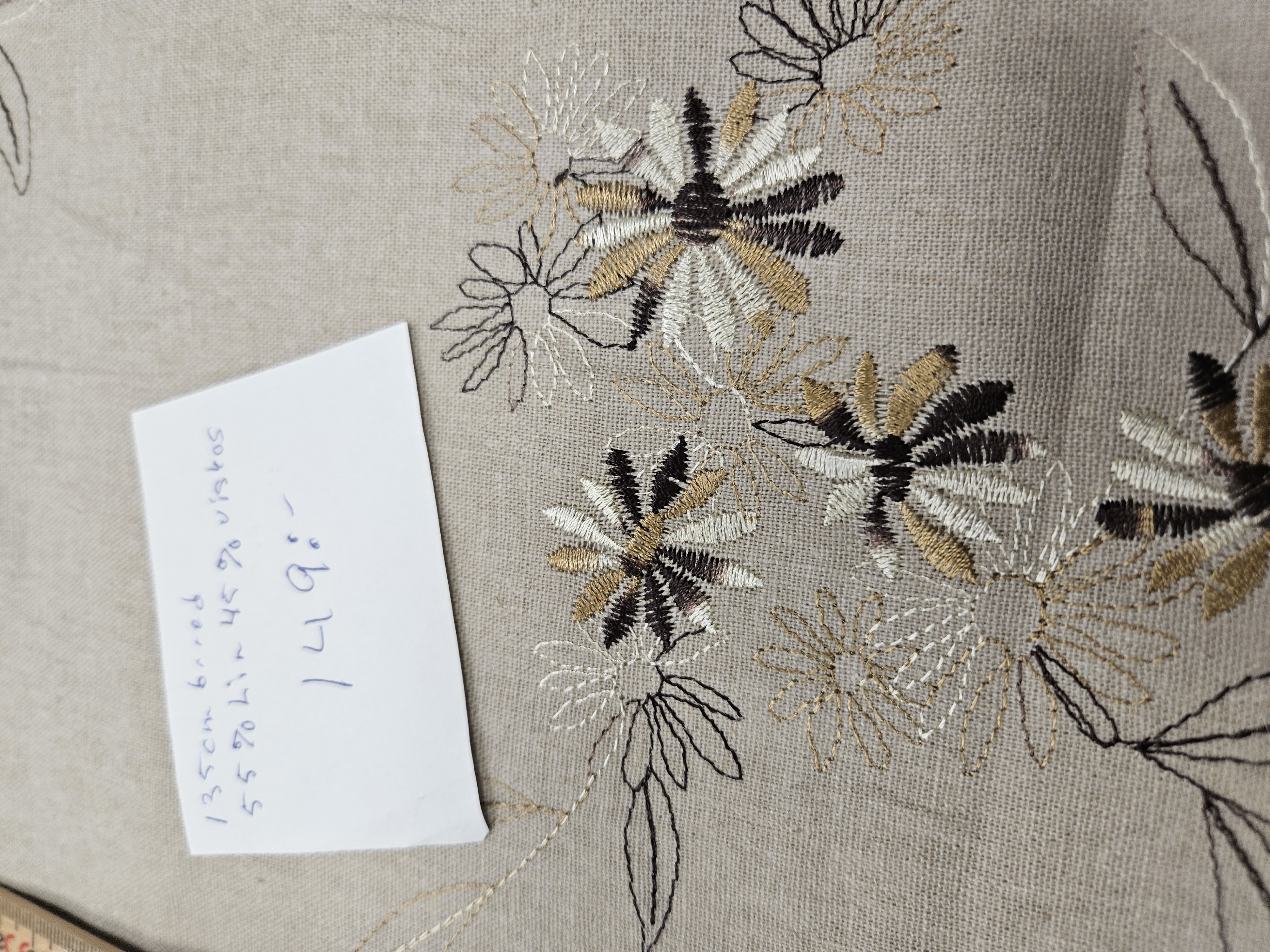 naturfärga botter med broderade blommor - 4