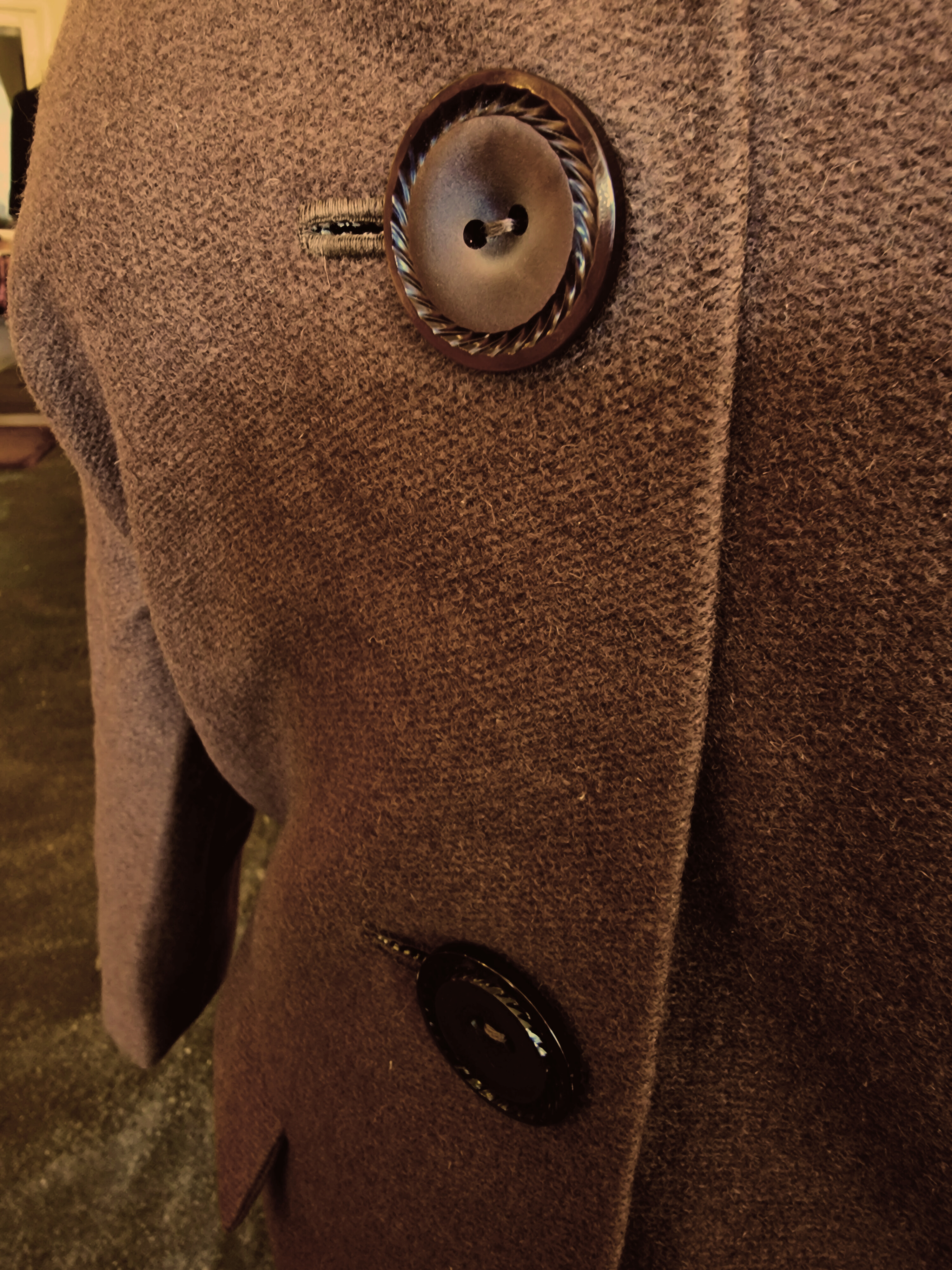 Suit wool brown 1960s size S-M - 4