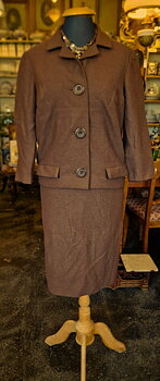 Suit wool brown 1960s size S-M