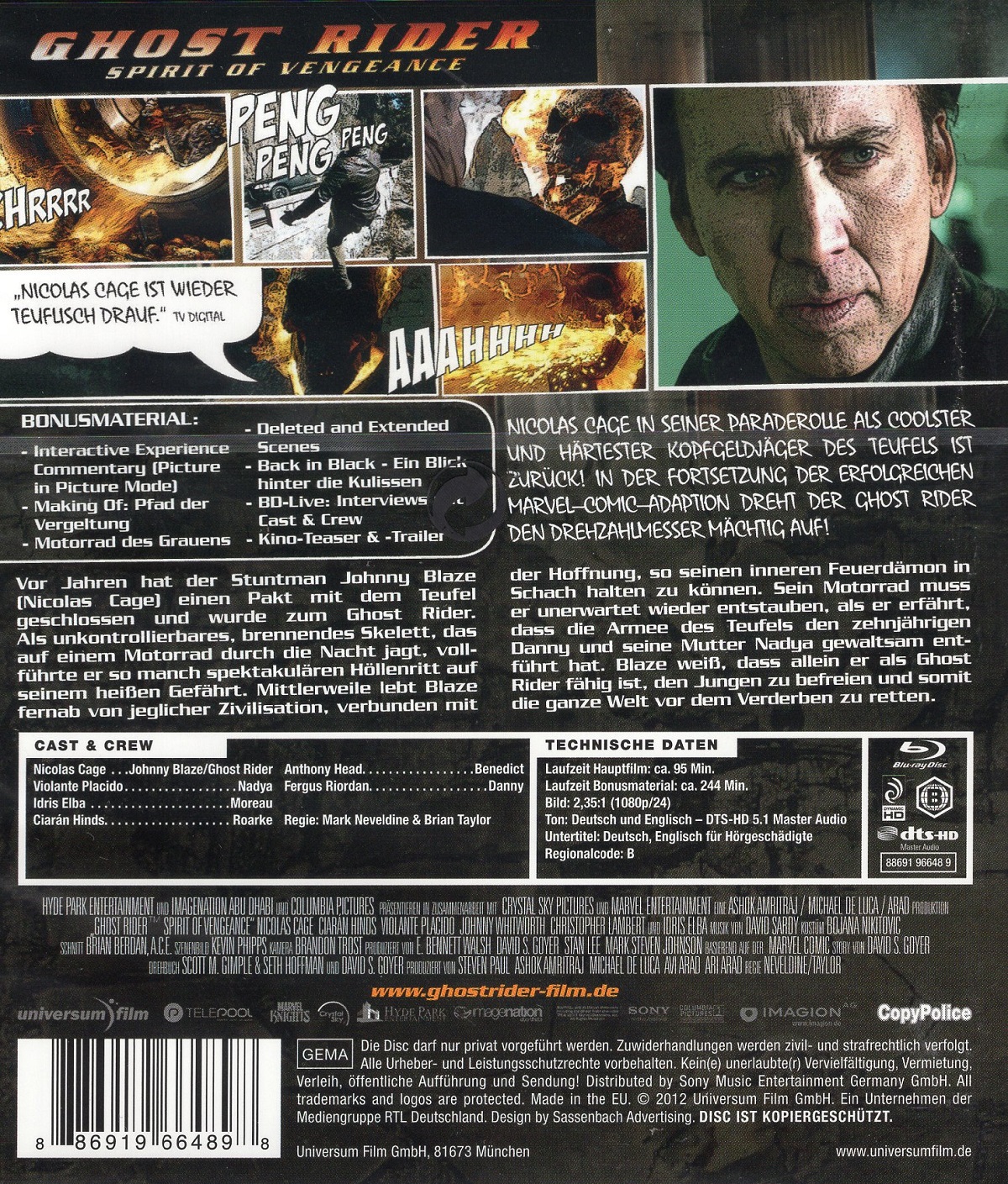 Ghost Rider 2 - Spirit of Vengeance (ej svensk text) (Blu-ray) - 2