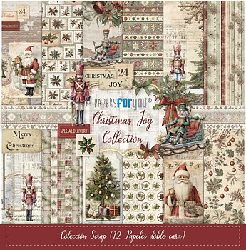 Christmas Joy 12x12" block,  Papers For You