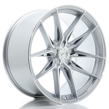 JR Wheels JR44 20x10 ET15-35 Oborrad Silver w/ Machined Face