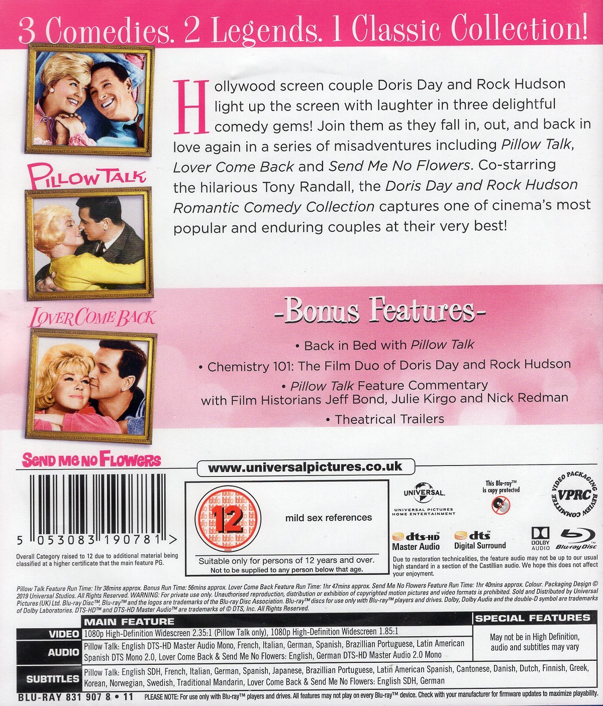 Pillow Talk / Lover Come Back / Send Me Now Flowers (ej svensk text 2 filmer) (Blu-ray) - 2
