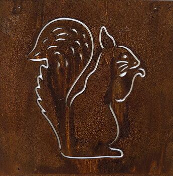 Ekorre dekorplåt för armeringsnät 14x14cm