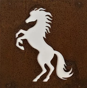 Häst dekorplåt för armeringsnät 14x14cm