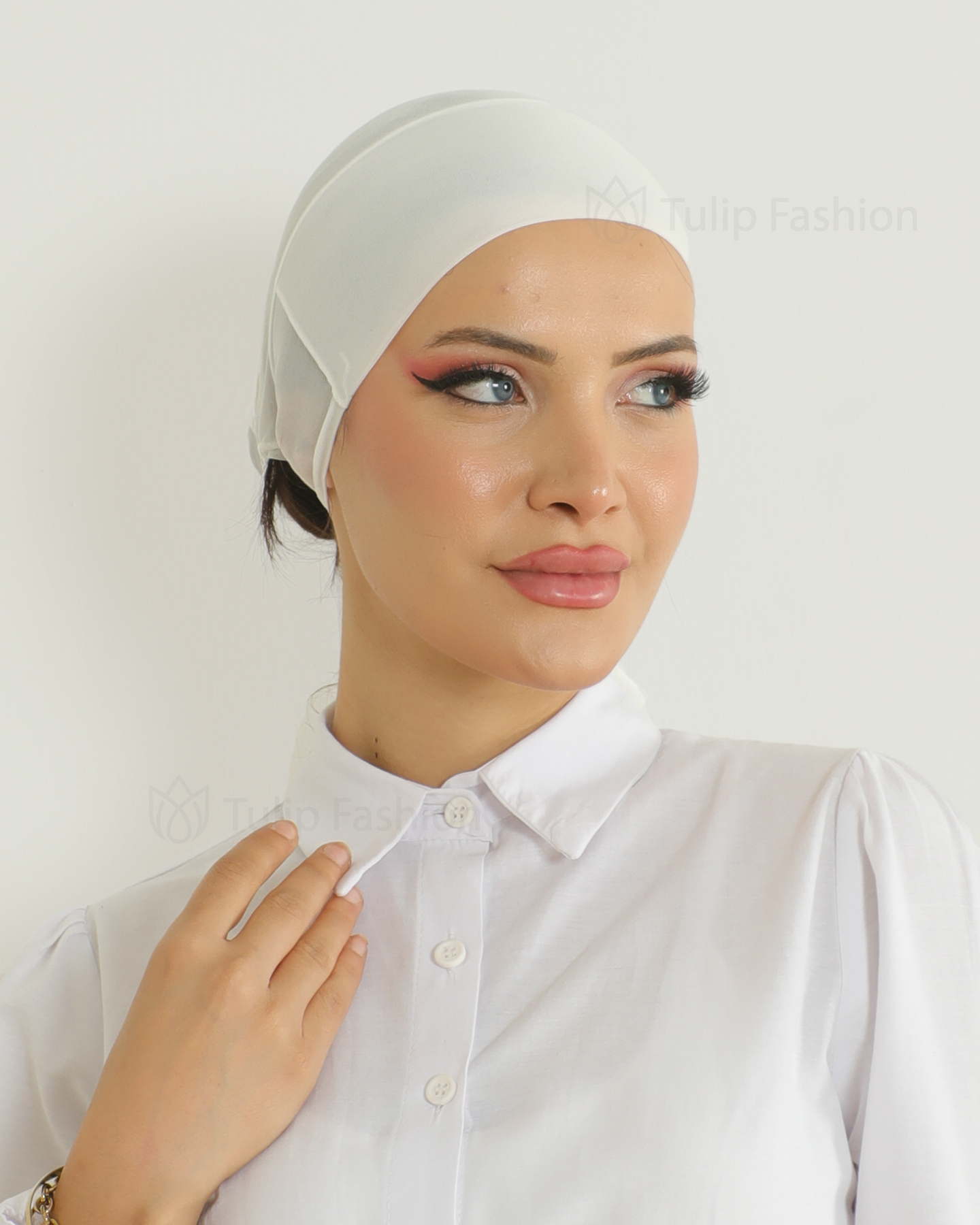 Underscarf - Mesh Breathable Tie-back - Off-White - 3