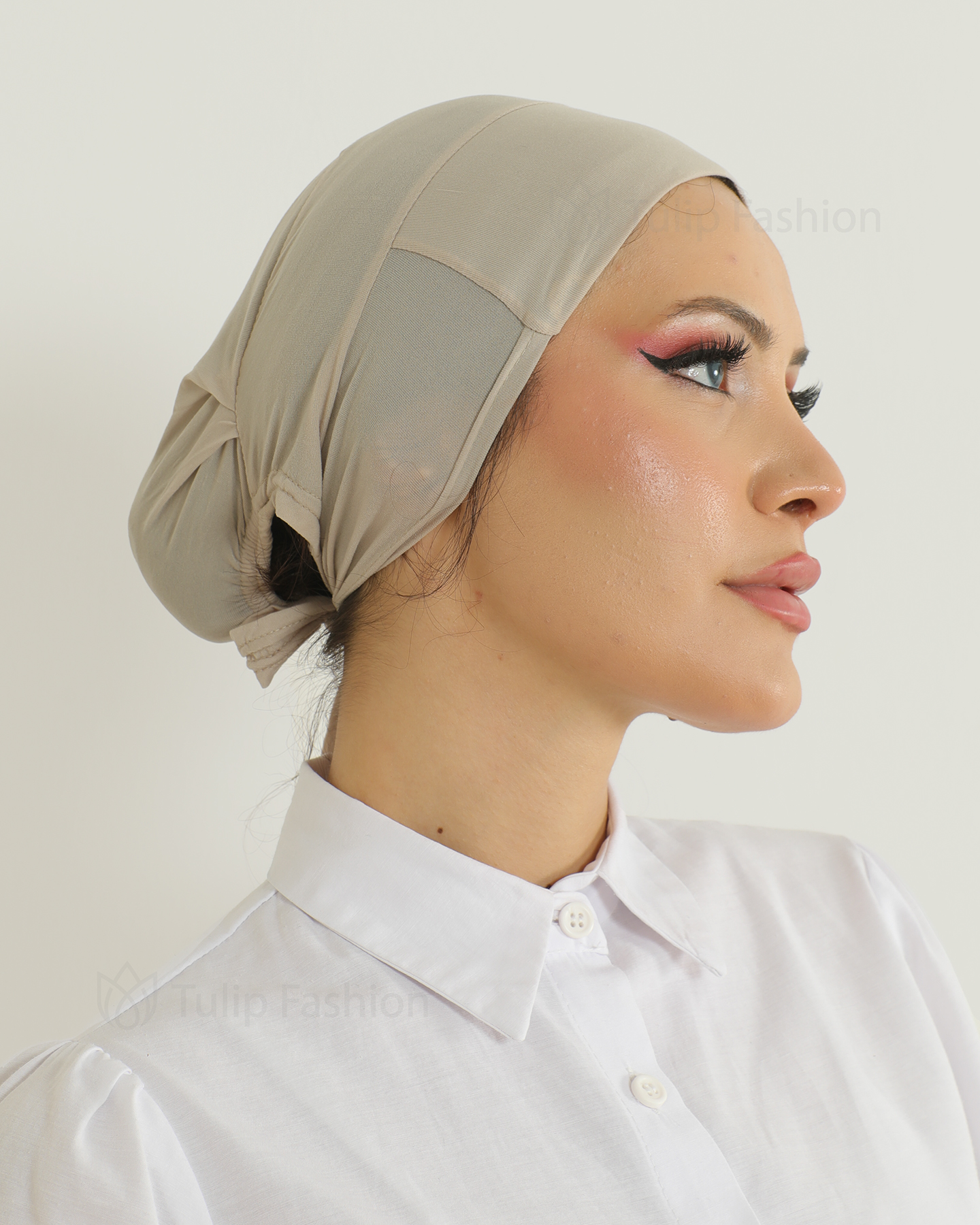 Underscarf - Mesh Breathable Tie-back - Beige