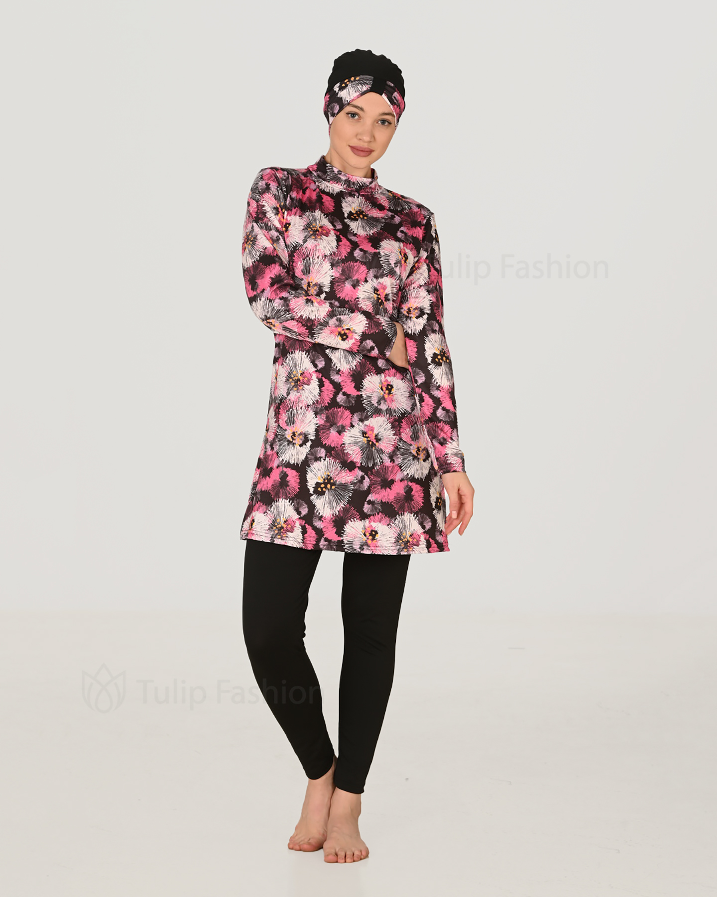 Muslim Swimsuit with hijab - Rose