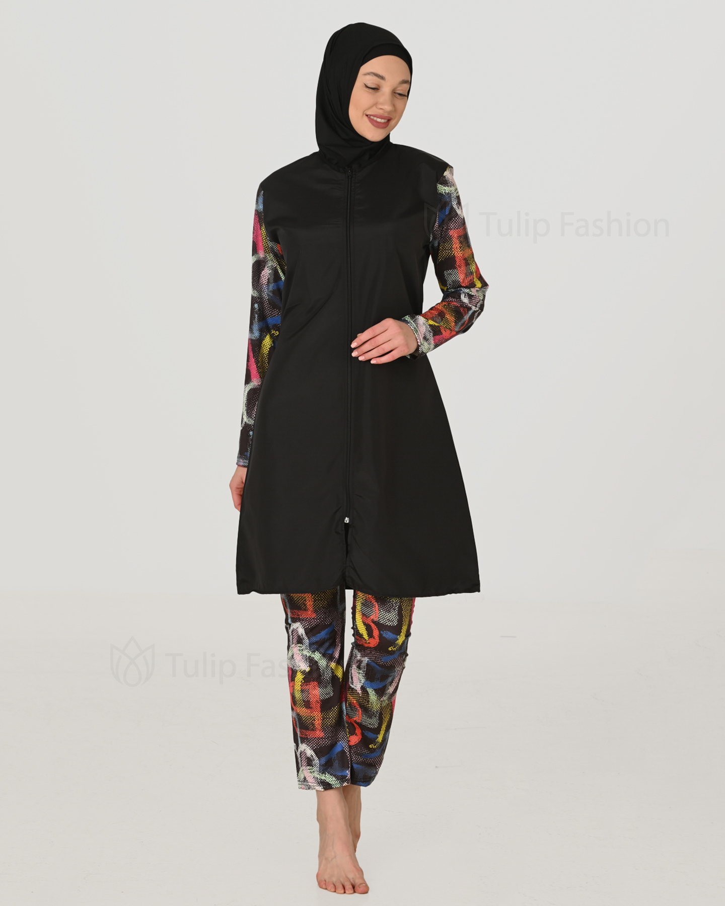 Muslim Swimsuit with hijab - Black