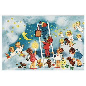 Adventskalenderkort - Stege i himlen