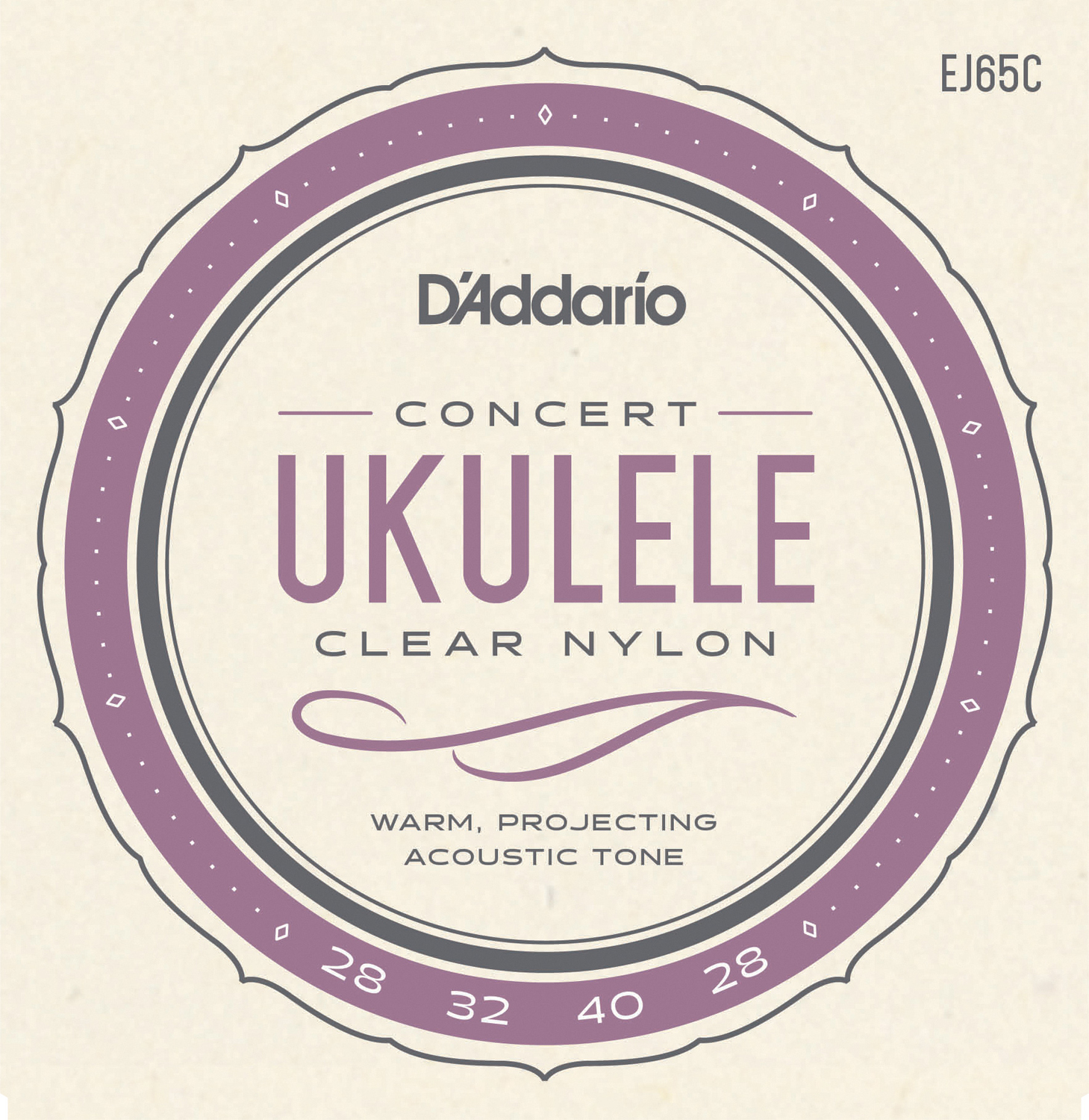 D'Addario EJ65C et of strings Ukulele Concert Pro Arté