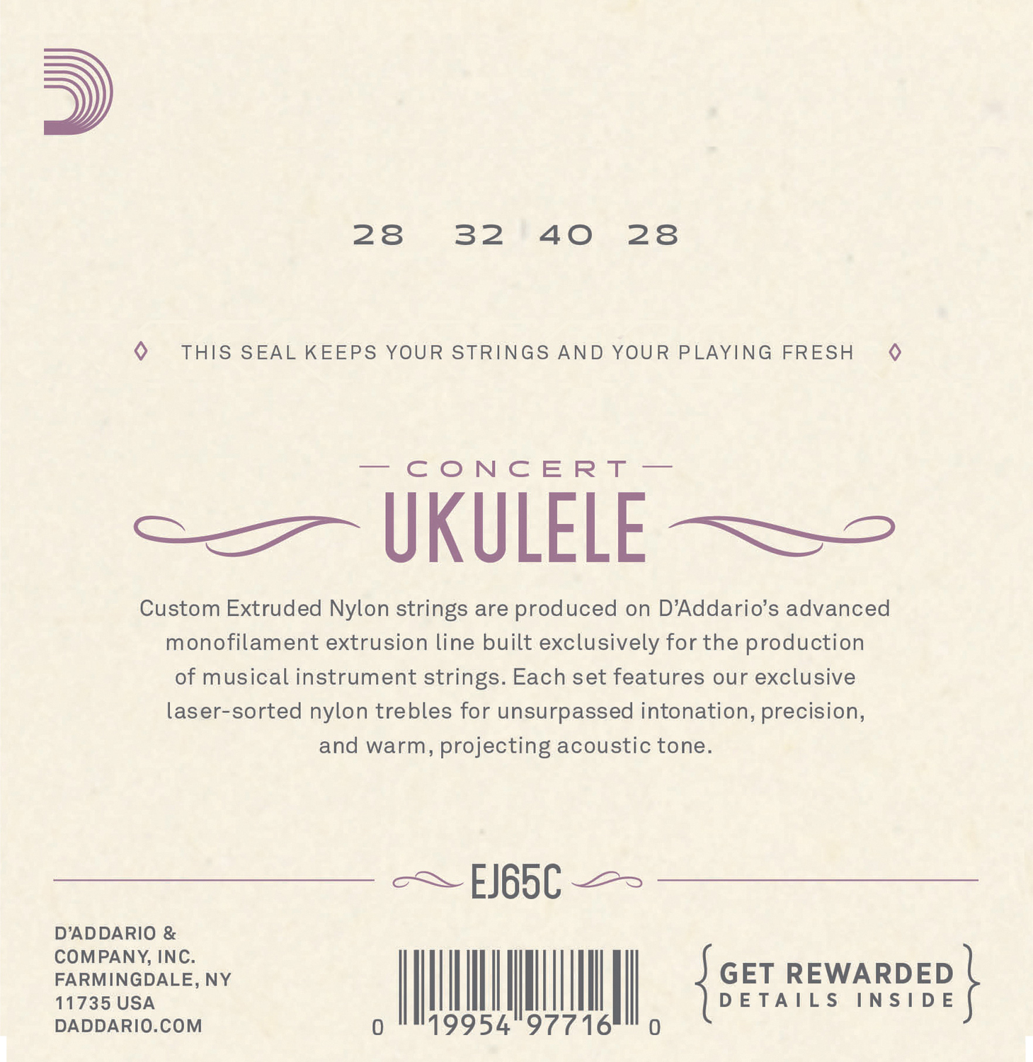 D'Addario EJ65C et of strings Ukulele Concert Pro Arté - 2