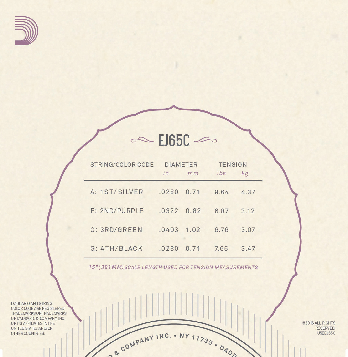 D'Addario EJ65C et of strings Ukulele Concert Pro Arté - 3