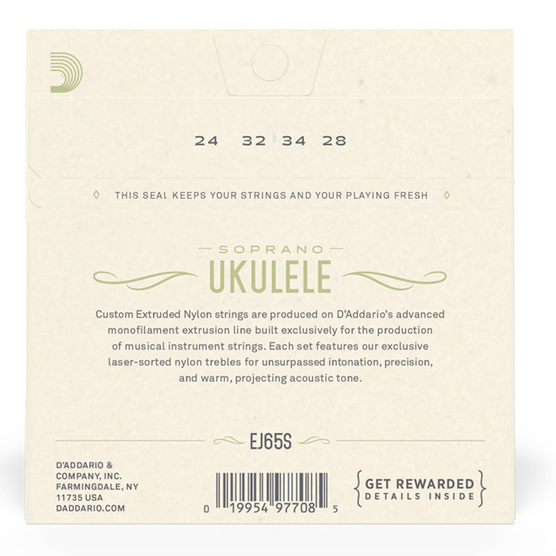 D'Addario Fretted EJ65S Set of strings Ukulele Soprano Pro Arté - 2