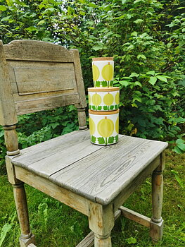 Burk Retro 0,75 L med trälock, Krusbär