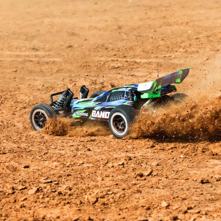 Traxxas Bandit 2WD 1/10 RTR TQ EHD Grön USB-C Laddare/ 7 cell NiMH 3000mAh - 8