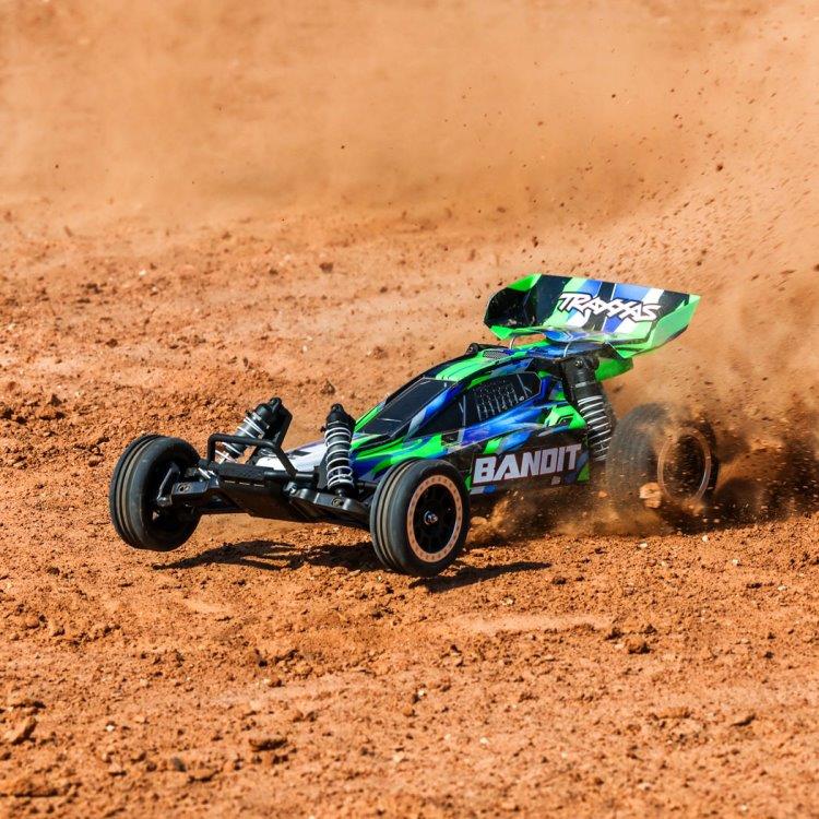 Traxxas Bandit 2WD 1/10 RTR TQ EHD Grön USB-C Laddare/ 7 cell NiMH 3000mAh - 7