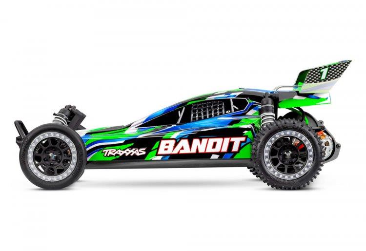 Traxxas Bandit 2WD 1/10 RTR TQ EHD Grön USB-C Laddare/ 7 cell NiMH 3000mAh - 3