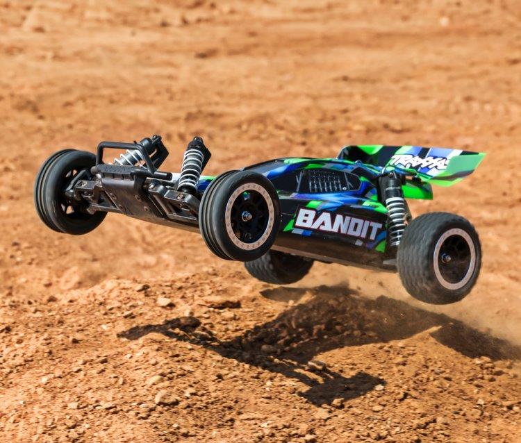 Traxxas Bandit 2WD 1/10 RTR TQ EHD Grön USB-C Laddare/ 7 cell NiMH 3000mAh - 9