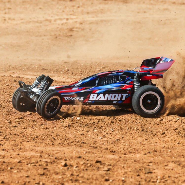 Traxxas Bandit 2WD 1/10 RTR TQ EHD Röd USB-C Laddare/ 7 cell NiMH 3000mAh - 8