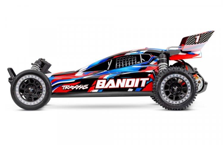 Traxxas Bandit 2WD 1/10 RTR TQ EHD Röd USB-C Laddare/ 7 cell NiMH 3000mAh - 2