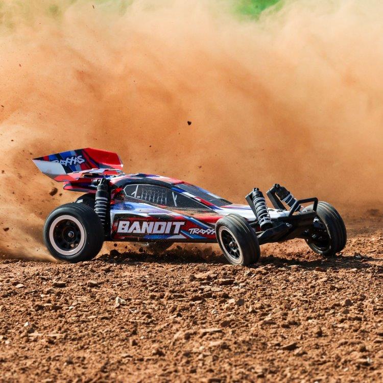 Traxxas Bandit 2WD 1/10 RTR TQ EHD Röd USB-C Laddare/ 7 cell NiMH 3000mAh - 7