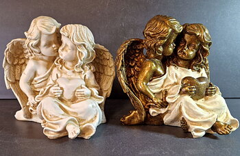 Änglapar Staty - 15 cm
