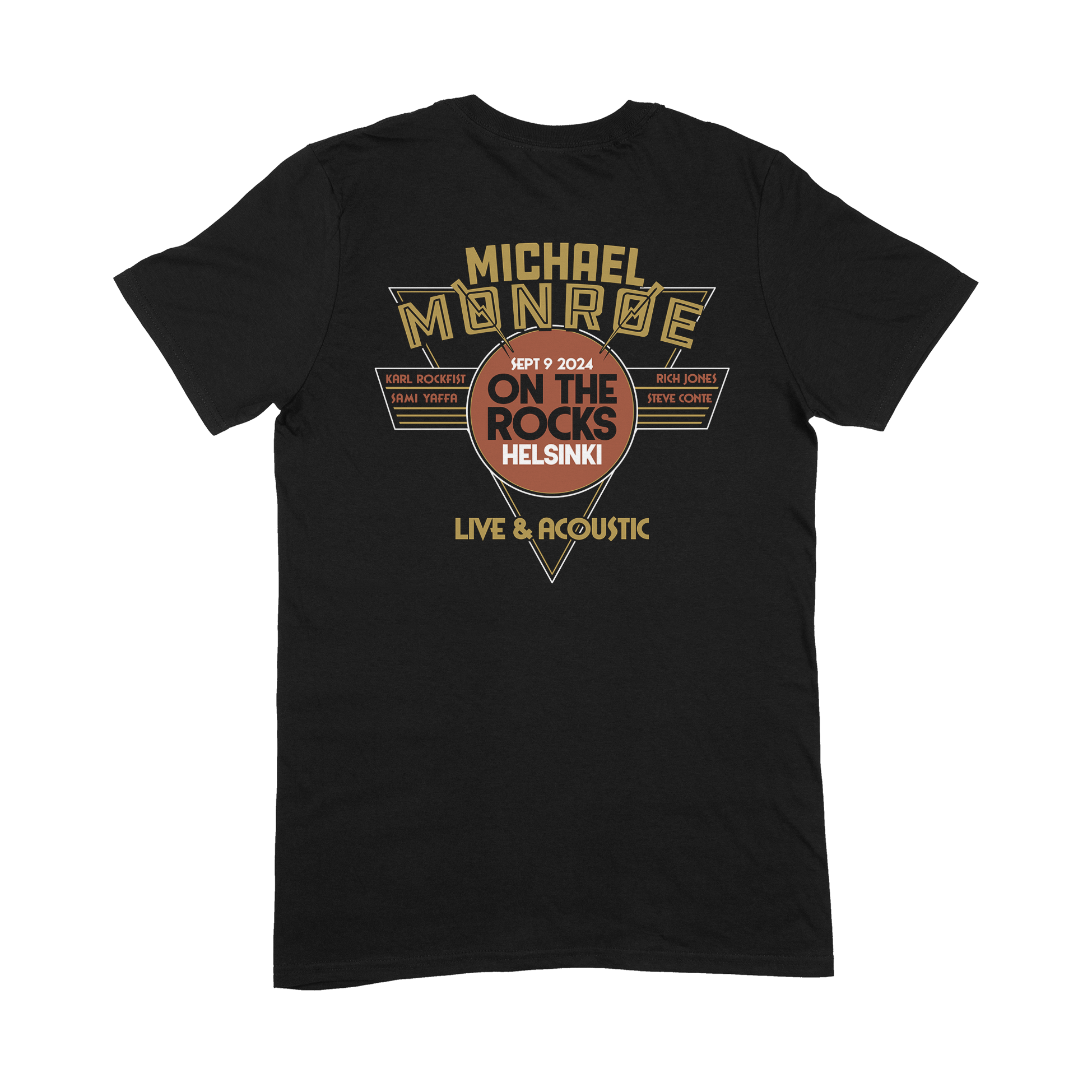 MICHAEL MONROE - T-SHIRT, LIVE & ACOUSTIC (2024 EVENT SHIRT) - 2