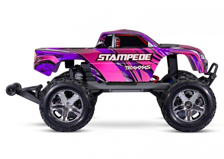 Traxxas Stampede 2WD 1/10 RTR TQ EHD Pink USB-C - Med Batteri/Laddare - 3