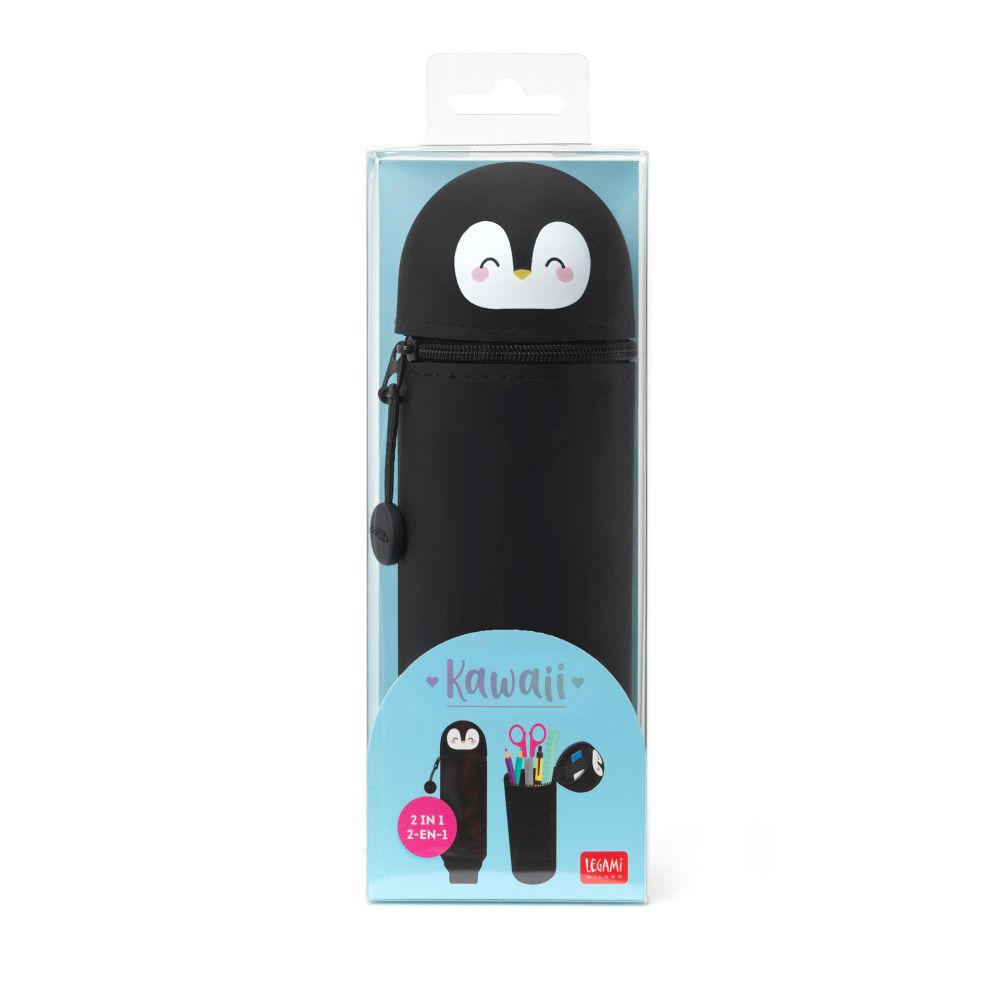 Silicone pencil case, Kawaii, Penguin - 4