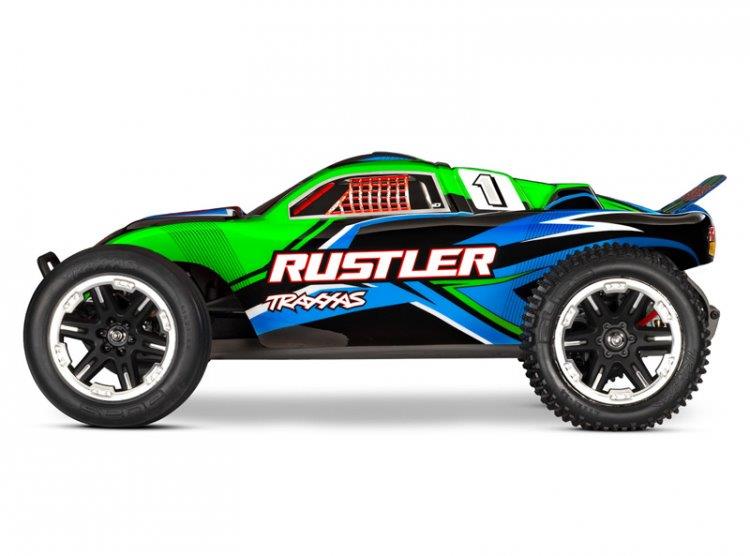 Traxxas Rustler 2WD 1/10 RTR TQ EHD Grön USB-C Med Batteri/Laddare - 3
