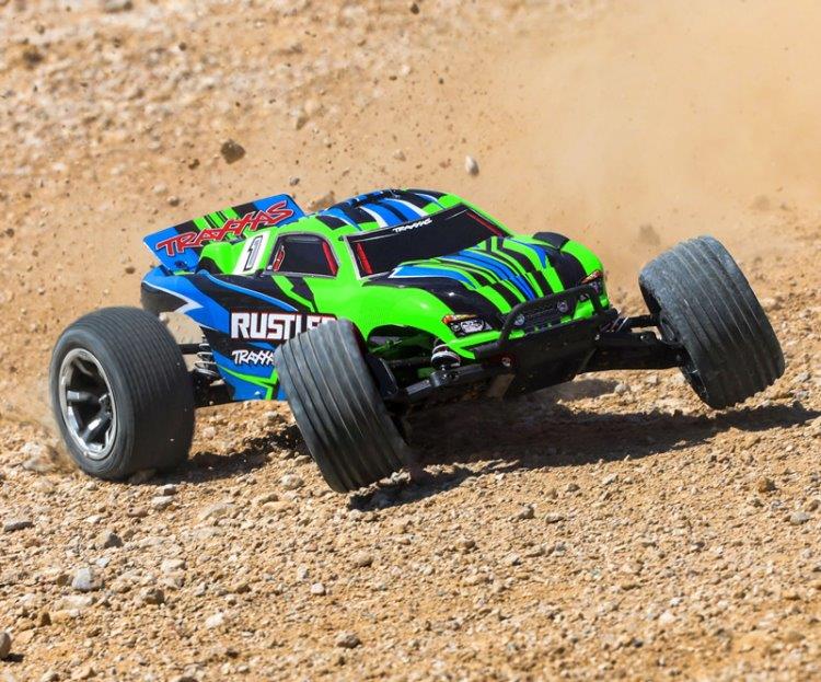 Traxxas Rustler 2WD 1/10 RTR TQ EHD Grön USB-C Med Batteri/Laddare - 6