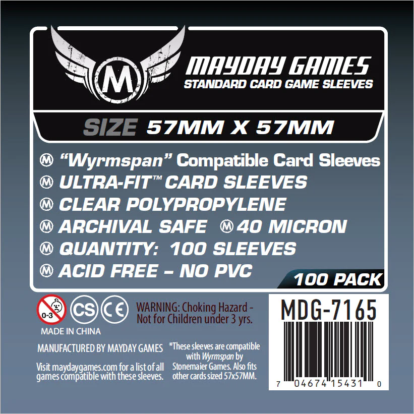  Wyrmspan Compatible Sleeves 57x57mm (100)
