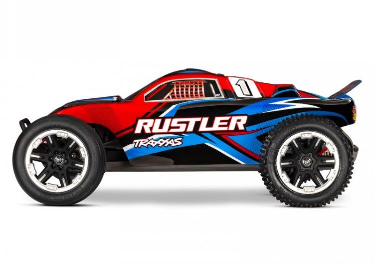 Traxxas Rustler 2WD 1/10 RTR TQ EHD Röd USB-C Med Batteri/Laddare - 3