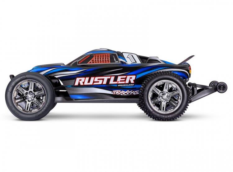 Traxxas Rustler 2WD 1/10 RTR TQ BL-2s HD Blå - 3
