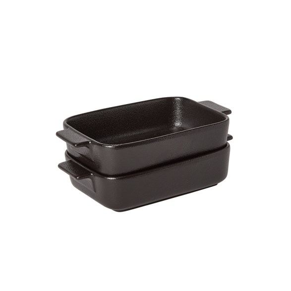 SATAKE Ugnsform svartglacerad porslin 2-pack, 19 cm