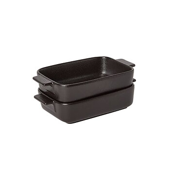 SATAKE Ugnsform svartglacerad porslin 2-pack, 19 cm