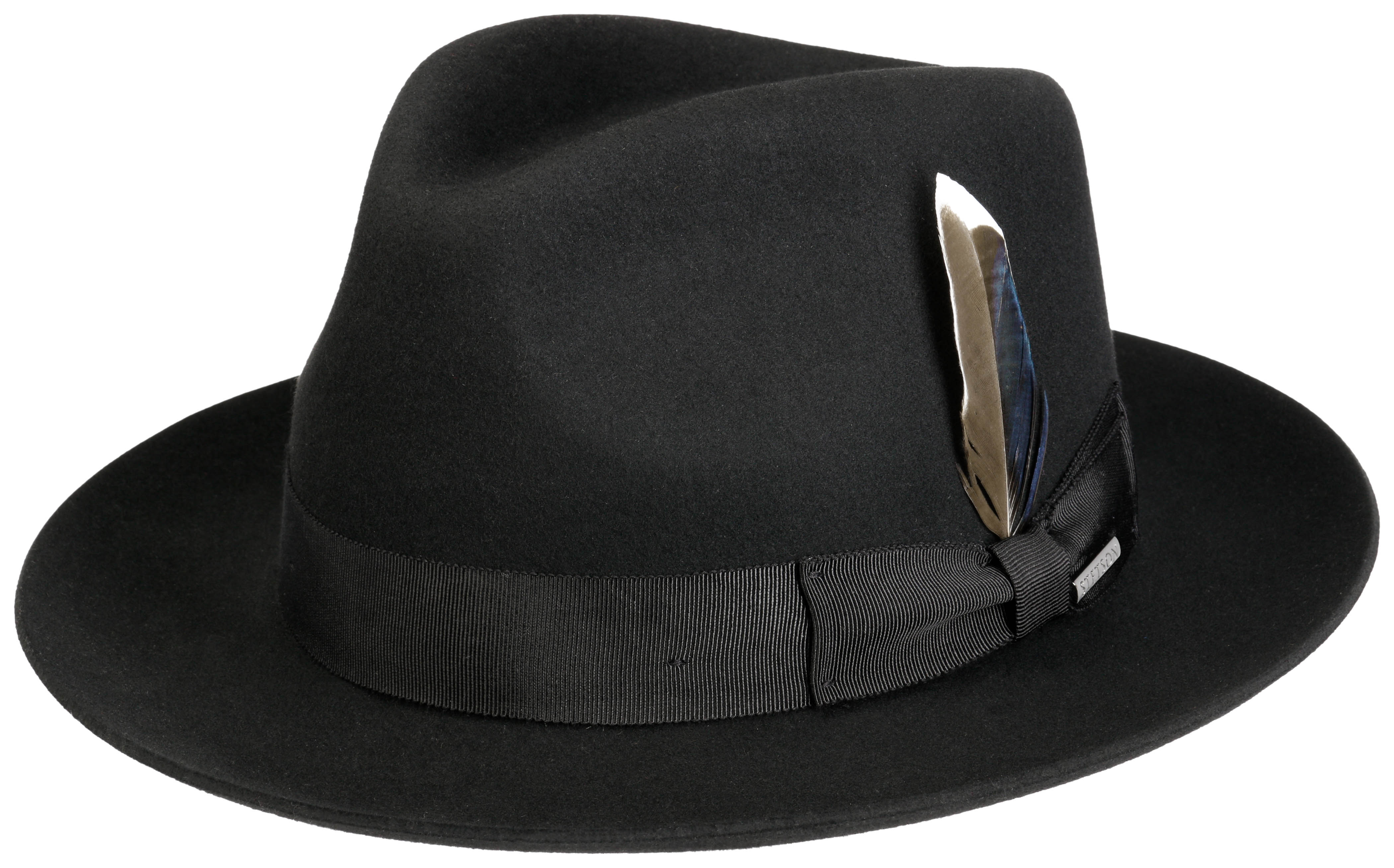 Fedora med skuren kant, svart från Stetson, säljs på Hospitalsgatan 16