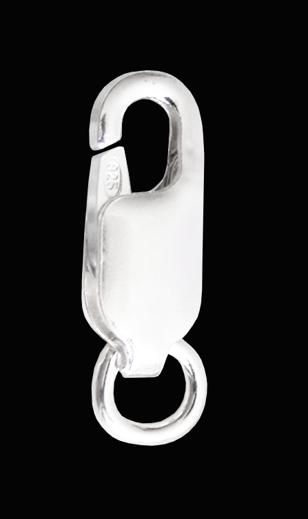 12 mm. Smyckeslås i Äkta silver.