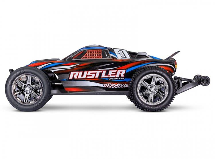 Traxxas Rustler 2WD 1/10 RTR TQ BL-2s HD Röd - 3