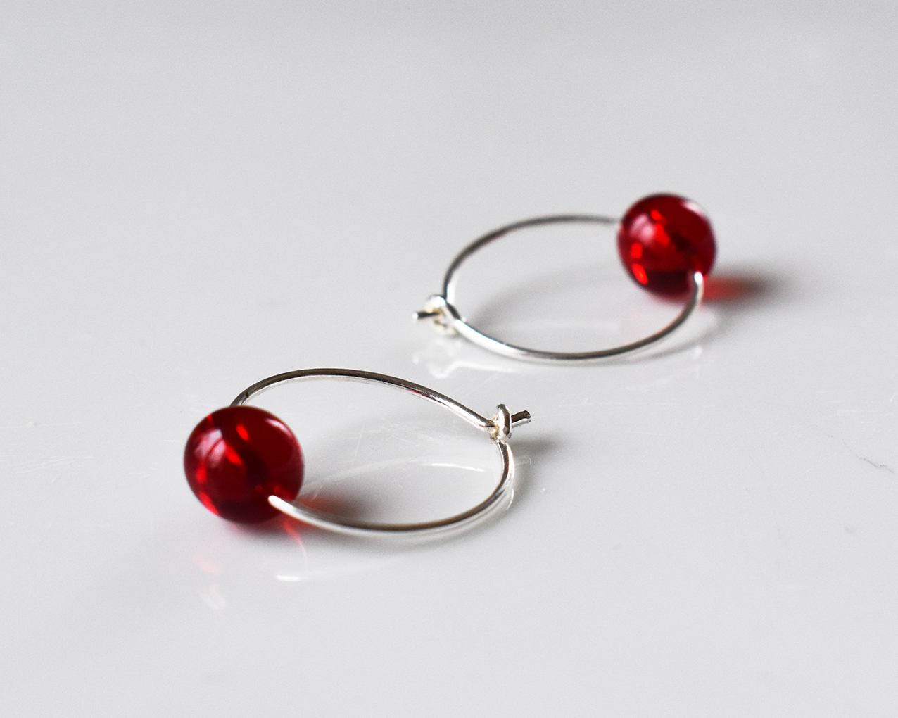 ELVES LINGON BERRY - red earrings - 2