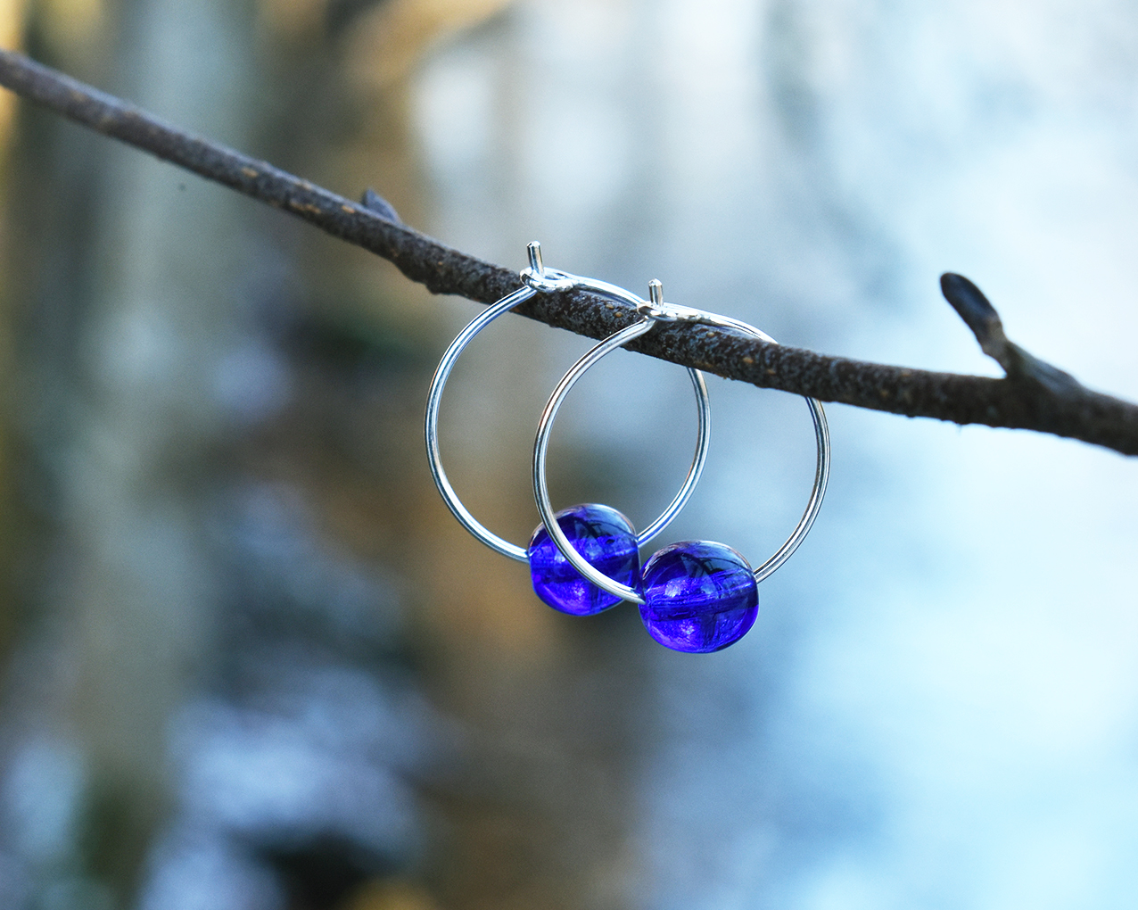ELVES MIDNIGHT - blue earrings - 3