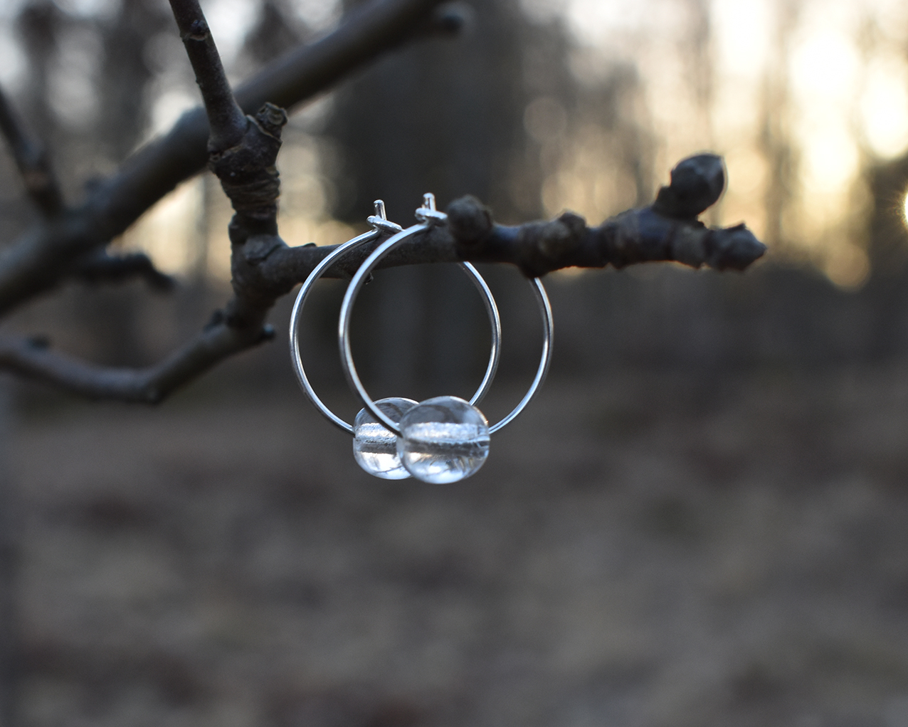 ELVES DROP - earrings in clear glass