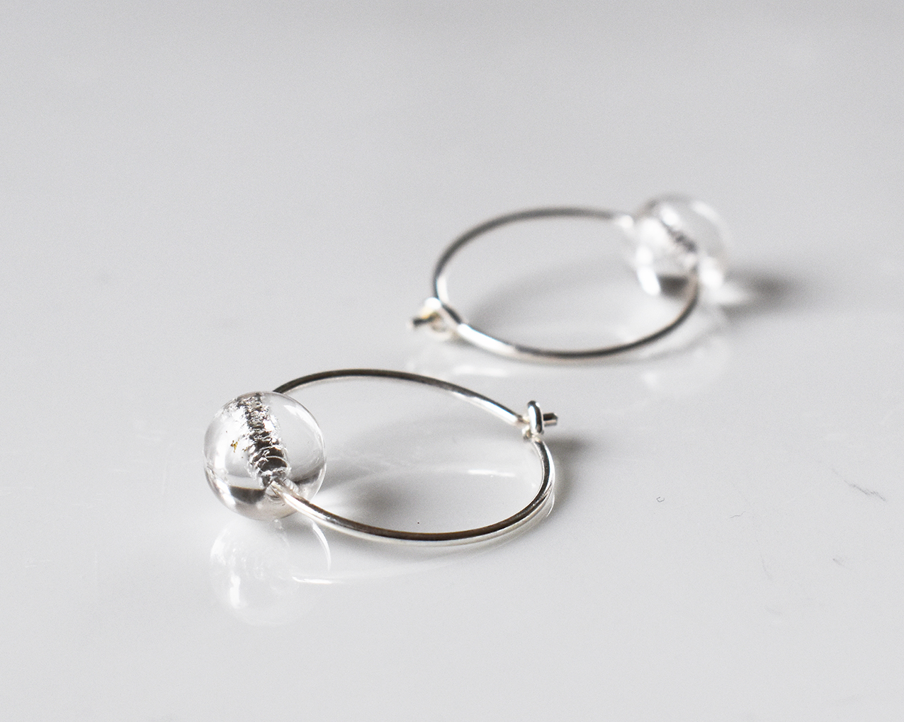 ELVES DROP - earrings in clear glass - 2