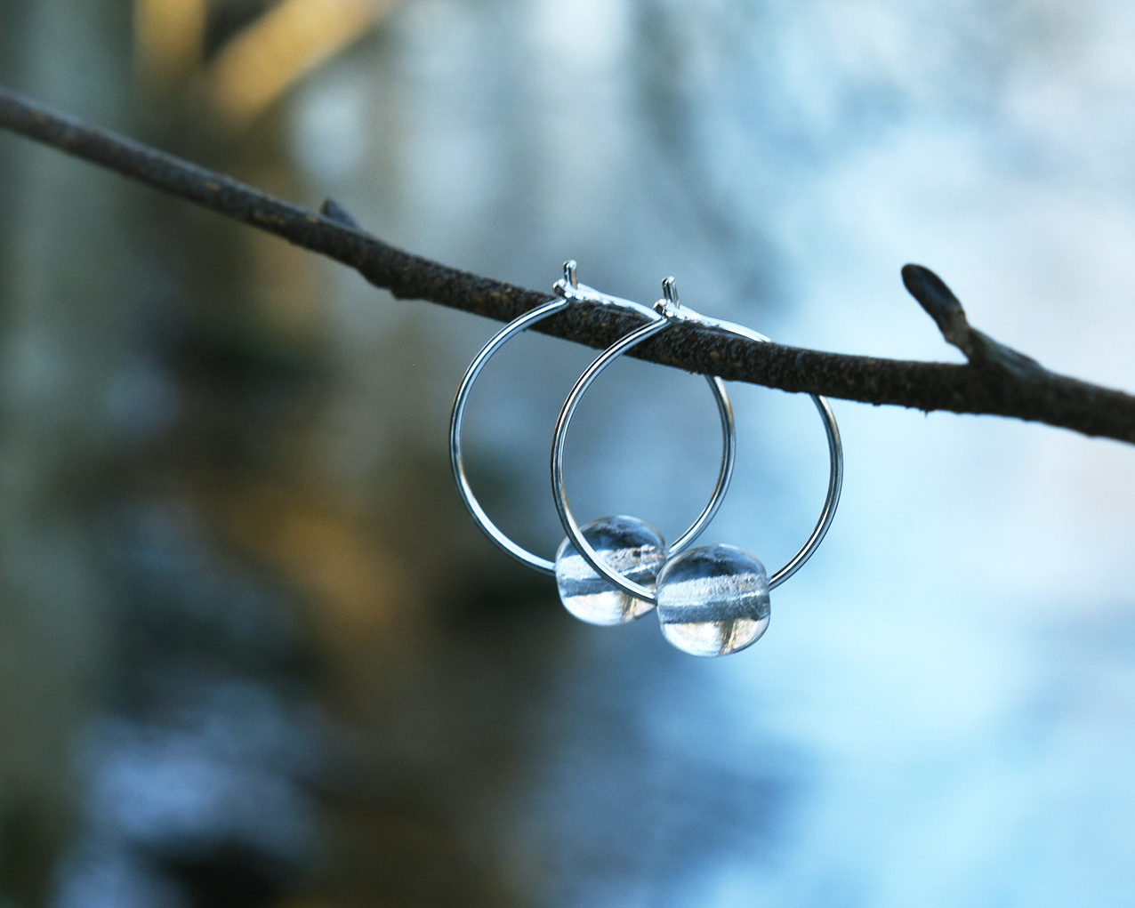 ELVES DROP - earrings in clear glass - 3
